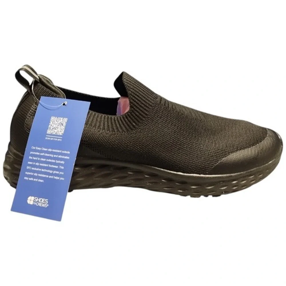 Shoes For Crews Everlight Slip On Sneakers Womens Size 11‎ Black Slip Resistant